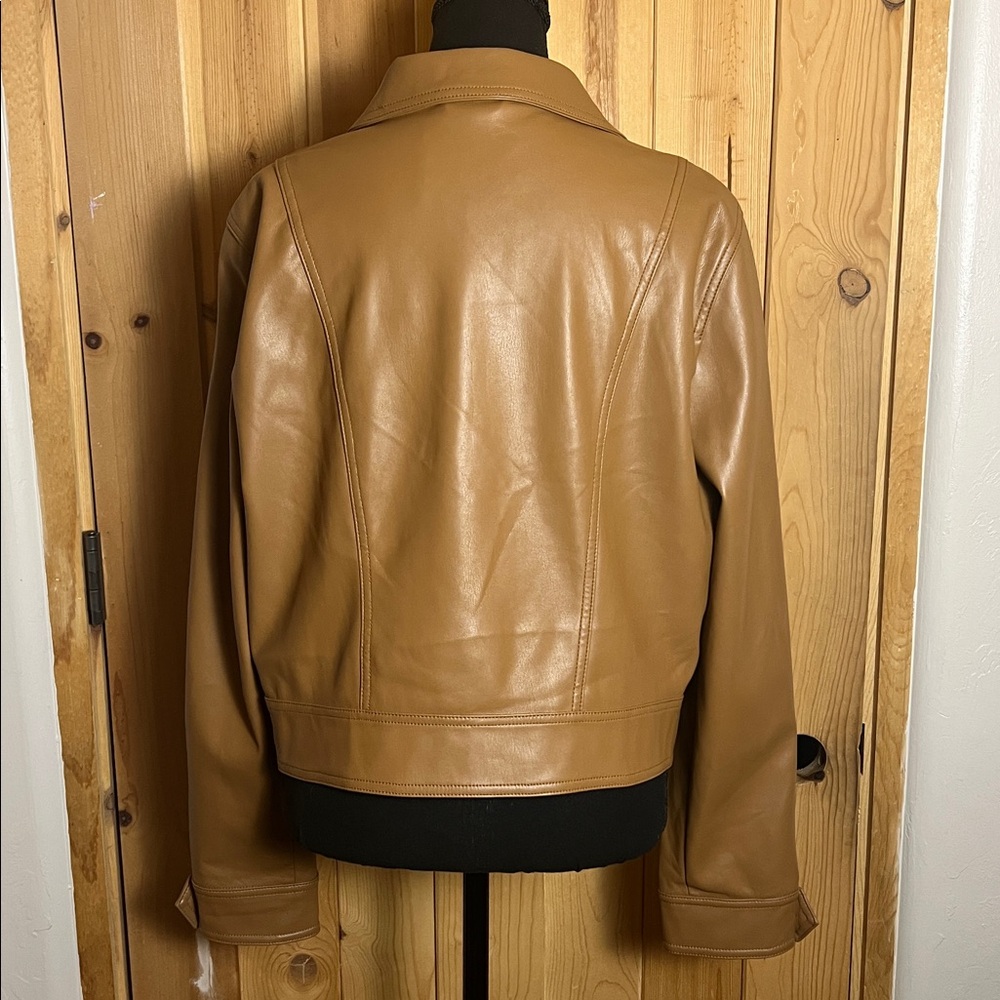 NWOT ANTHRO Katy Cropped Faux Leather Jacket *Flaw* - Picture 8 of 12